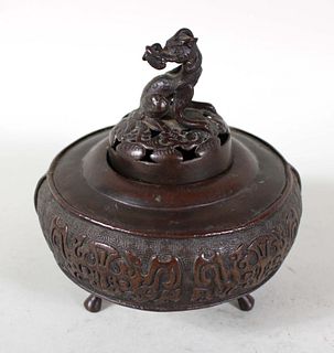 Japanese Bronze Incense Burner