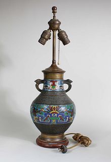 Chinese Champleve Enamel Vase