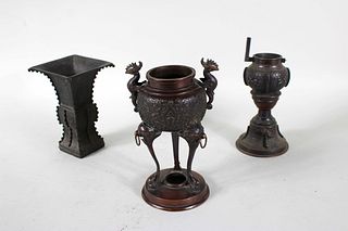 Three Asian Bronze Vessels