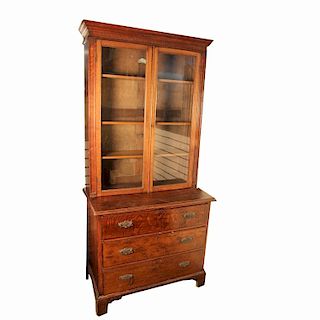 Antique 3 drawer Oak Secretary