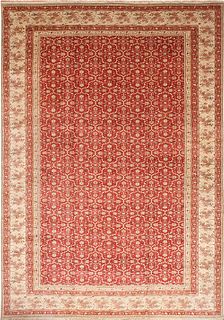 LARGE VINTAGE MALAYER DESIGN RUG FROM EGYPT. 18 ft x 12 ft 2 in (5.48m x 3.70m)