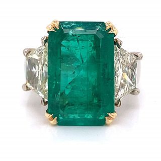 9.72 ct AGL Certified Emerald Ring