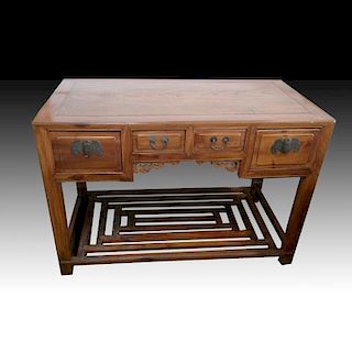 19th C. Chinese Elm Desk
