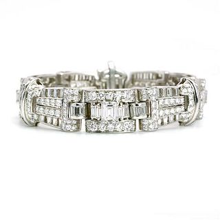 25.20 Ct. Diamond Art Deco Bracelet