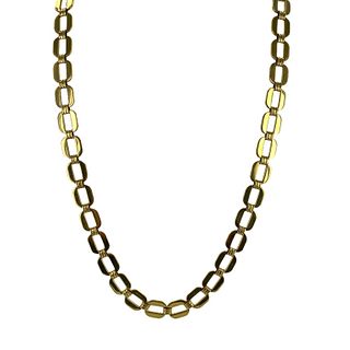 Modern Oval Link 18 Karat Yellow Gold Necklace