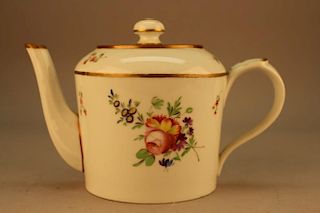 Early 19th C. German Floral Teapot