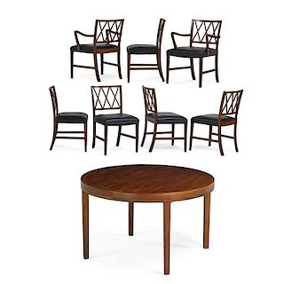 OLE WANSCHER Dining table and chairs