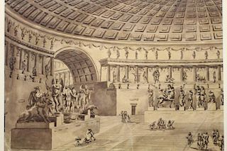 "The inside of the Pantheon at Rome" Engraving