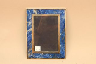 Cartier Signed Lapis/Silver Picture Frame