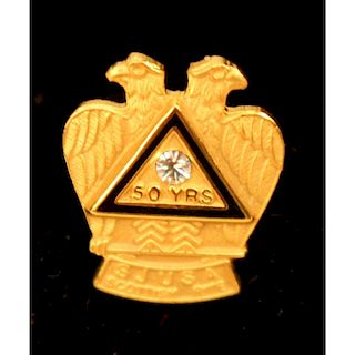 14k Monogrammed Masonic Tie Pin