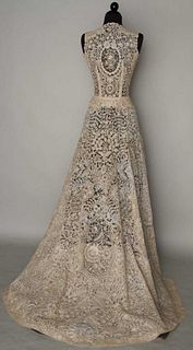 BRUSSELS MIXED LACE WEDDING GOWN, 1940