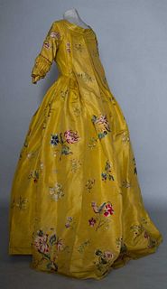 POLYCHROME EMBROIDERED ROBE A LA FRANCAISE, 1765