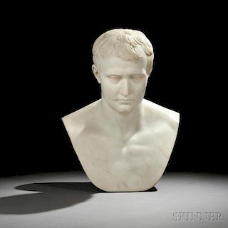 After Antoine-Denis Chaudet (French, 1763-1810)       White Marble Bust of Napoleon