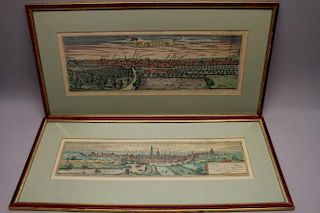 Pair of antique Colored Engravings
