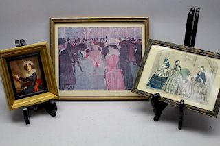 3 Antique Framed Prints