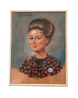 1963 Portrait Painting Signed. Unknown Artist