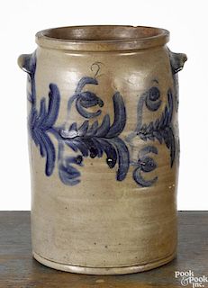 Mid-Atlantic two-gallon stoneware crock, 19th c., probably Virginia