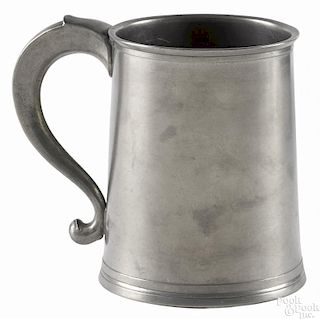 Connecticut or Pennsylvania pewter mug, ca. 1800, bearing the touch of Thomas Danforth, 5 1/2'' h.