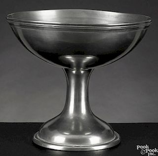 Dorchester, Massachusetts pewter baptismal bowl, ca. 1840, bearing the touch of Roswell Gleason