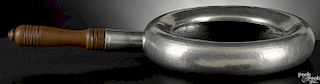 Providence, Rhode Island pewter bedpan, dated 1816, bearing the touch of Samuel Hamlin