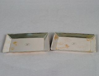 PAIR OF TIFFANY & CO. STERLING SILVER SMALL TRAYS