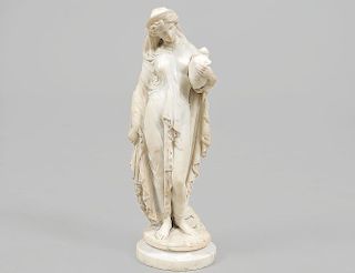CARVED MARBLE FIGURE OF A CLASSICAL FEMALE