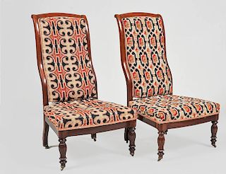 PAIR OF LOUIS PHILIPPE MAHOGANY SIDE CHAIRS