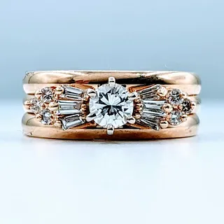 Beautiful Vintage .50ctw Diamond Ballerina Ring