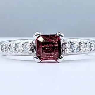 Fine Pink Tourmaline & Diamond Dress Ring