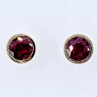 Excellent Ruby Stud Earrings - 1 Carat Each