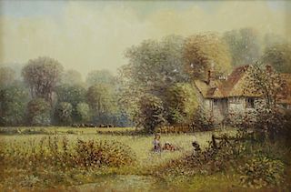 RITTER, Laszlo. Oil on Canvas. English Cottage