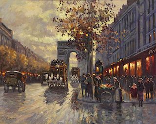 OWEN, R. Oil on Canvas. L’Arc de Triomphe.