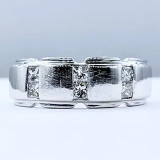 Handsome Diamond & 14K White Gold Ring