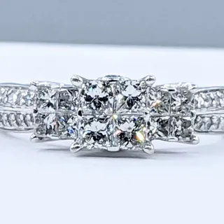 Unique Princess Cut Multi Diamond Ring