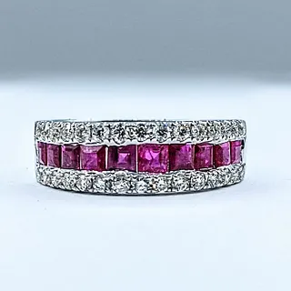 Beautiful Ruby & Diamond Anniversary Ring