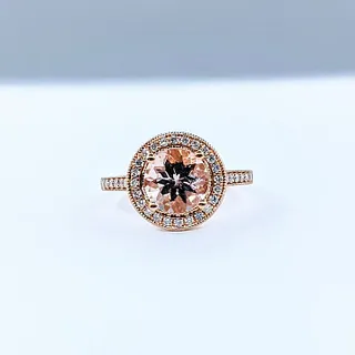 Charming Morganite & Diamond Dress Ring