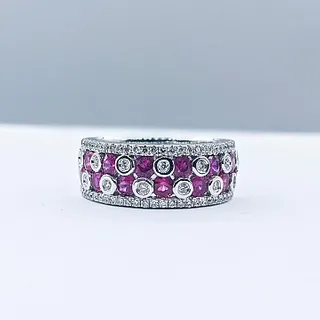 Stylish Ruby & Diamond Fashion Ring