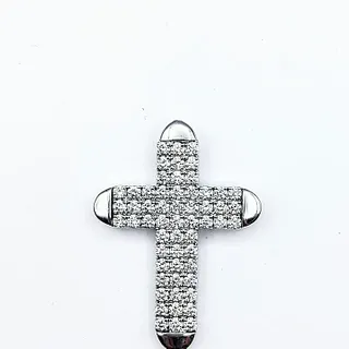 Bold Diamond Pave Cross Pendant