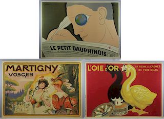 3 French Advertising Posters.