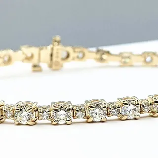 Gorgeous Diamond & 14K Gold Tennis Bracelet