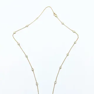 Yellow Gold Diamond By The Yard Necklace .50ctw