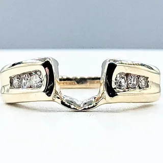 Beautiful Diamond & 14K Gold Ring Enhancer