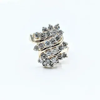 Fabulous Diamond Cluster & 14K Gold Ring