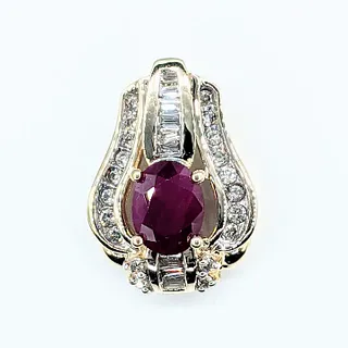 Glamorous Ruby & Diamond Pendant