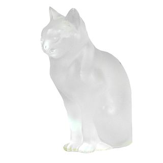 Lalique Frosted Crystal Cat.