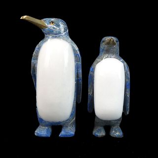 Two (2) Lapis Lazuli Penguins