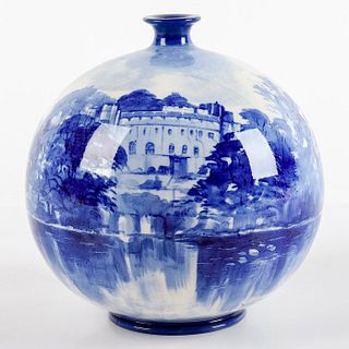 Doulton Burslem Ceramic Vase, Warwick Castle