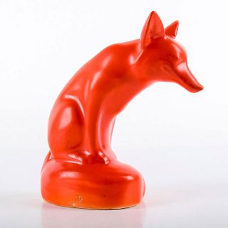 Royal Doulton Color Trial Figurine, Seated Fox Matte Red