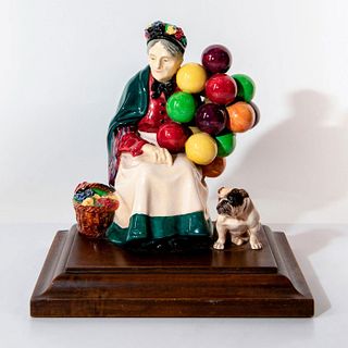 Royal Doulton Figurine, Old Balloon Seller and Bulldog