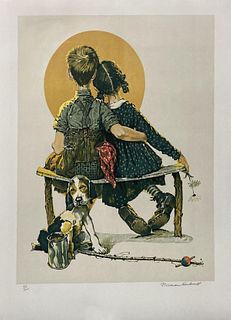 Norman Rockwell - Young Spooners